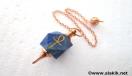 Lapis Lazule Hexagon Ankh copper pendulum